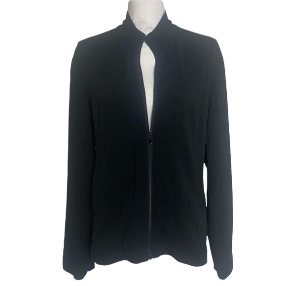 Orvis Jacket Large Black Zipper Front - Picture 1 of 13